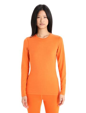 Flash Icebreaker Merino 200 Oasis Long Sleeve Crewe Thermal Top Women's One Piece & Sets | AU 1764ZUTG